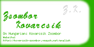 zsombor kovarcsik business card